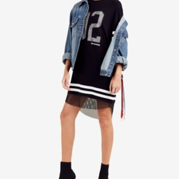True Religion Dresses & Skirts - True Religion Pullover Jersey Style #02 Black T-Shirt Dress Size S